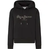Pepe Jeans für Damen. PL581459 Sweatshirt Frida schwarz (L), Lässig, Baumwolle, Nachhaltig
