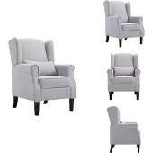 vidaXL Sessel Hellgrau Stoff - Sessel