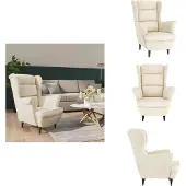 vidaXL Sessel Cremeweiß Samt - Sessel