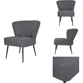 vidaXL Cocktailstuhl Dunkelgrau Stoff - Sessel