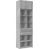 vidaXL Hochschrank Grau Sonoma 70x42,5x225 cm Holzwerkstoff