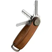 OrbitKey Brauner -Schlüsselanhänger aus Leder | Größe Onesize