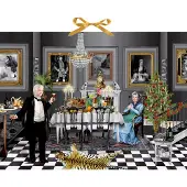 Sonstige Verlage Zettelkalender - Christmas Dinner for One