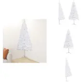 vidaXL Künstlicher Eck-Weihnachtsbaum Weiß 240 cm PVC - Weihnachtsbäume