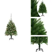 vidaXL Künstlicher Weihnachtsbaum mit Beleuchtung & Kugeln 120 cm Grün - Weihnachtsbäume