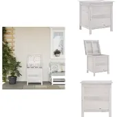vidaXL Gartentruhe Weiß 50x49x56,5 cm Massivholz Tanne - Gartenboxen