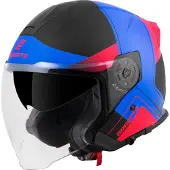 Bogotto H586 City-B Schwarz Rot Blau Jethelm Größe 2XL