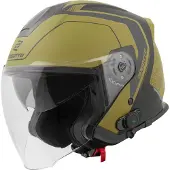 Bogotto H586 BT Illus Schwarz Gold Bluetooth Jethelm Größe M