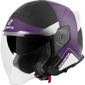 Bogotto H586 City-B Schwarz Weiß Lila Jethelm Größe XS