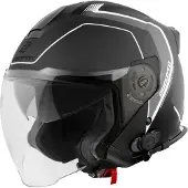 Bogotto H586 BT Illus Schwarz Grau Bluetooth Jethelm Größe 2XL