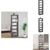 vidaXL Bücherregal/Raumteiler Grau 60x30x199,5 cm Massivholz Kiefer 808180