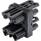 Bachmann Verteilerblock WIELAND GST18 1xIn/3xOut mit Verriegelungslaschen, schwarz