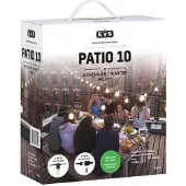 Ks Verlichting Patio Lichterkette Warmweiß 10m mit 12 LED