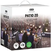 Ks Verlichting Patio Lichterkette Warmweiß 20m mit 24 LED