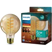 Philips LED-Lampe Filament G95 7W/827 (50W) SceneSwitch amber E27