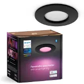Philips White & Color Ambiance Slim Recessed 90mm Schwarz