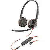 Poly Blackwire C3225 Stereo USB-C Headset (Packungseinheit), Kabelgebunden, Büro/Callcenter, 20 - 20000 Hz, 164,2 g, Kopfhörer, Schwarz