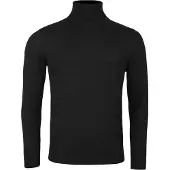 Roy Robson Strickrollkragenpullover Herren Schurwolle schwarz, L 623266-0005-09940