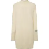 Pepe Jeans für Damen. PL953593 Hazel Kleid off-white (S), Weiß, Lässig, Polyester, Langarm, Nachhaltig
