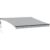 vidaXL Markise Automatisch Anthrazit und Weiß 400x350 cm