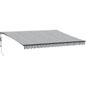 vidaXL Markise Automatisch Anthrazit und Weiß 450x350 cm