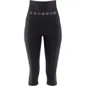 Winshape Leggings "3/4-Functional Comfort HWL212C-silberne 7 Chakras", Damen, Gr. XS, Normalgrößen, schwarz (schwarz, 7, chakras), 85% Polyester, 15% Elasthan, Hosen Leggings, High Waist