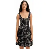 Desigual Sommerkleid Tually 24SWVK09 Schwarz Regular Fit