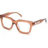 Zadig & Voltaire VZV428 Damen-Brille inkl. Gläser Vollrand Quadratisch Kunststoff-Gestell 52/18/140, braun