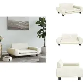 vidaXL Hundebett Creme 70x45x33 cm Samt - Hundebetten