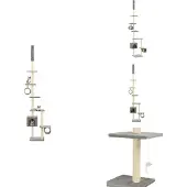 vidaXL Katzenbaum mit Sisal-Kratzsäulen 260 cm Grau - Kratzbäume