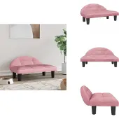 vidaXL Hundebett Rosa 70x52x30 cm Samt - Hundebetten