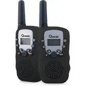 Qware Walkie-Talkie Set – 3 km Reichweite, 10 Kanäle & Taschenlampe Schwarz