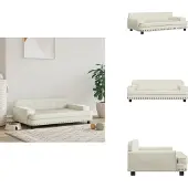 vidaXL Hundebett Creme 90x53x30 cm Samt - Hundebetten