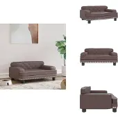 vidaXL Hundebett Braun 70x45x30 cm Kunstleder - Hundebetten