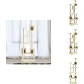 vidaXL Kratzbaum mit Sisal-Kratzsäulen Creme 188 cm - Kratzbäume