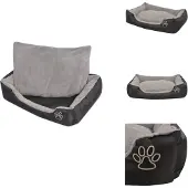 vidaXL Hundebett mit gepolstertem Kissen Größe XL Schwarz - Hundebetten