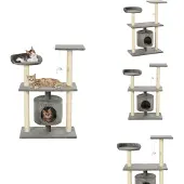vidaXL Katzen-Kratzbaum Sisal 95 cm Grau - Kratzbäume