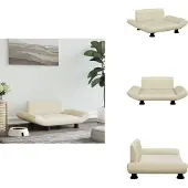 vidaXL Hundebett Creme 70x45x28 cm Kunstleder - Hundebetten