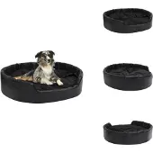 vidaXL Hundebett Schwarz 99x89x21 cm Plüsch und Kunstleder - Hundebetten
