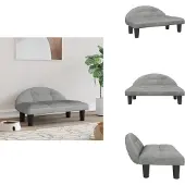 vidaXL Hundebett Hellgrau 70x52x30 cm Samt - Hundebetten