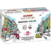 Alpino 36-etui-skizzenmarker-farberlebnis