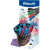 Pelikan Tintenschreiber Inky 273, im Display sortiert in den Farben: blau, grün, rot, schwarz