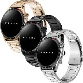 Kuura Smartwatch FM2 mit AMOLED Farbbildschirm, Herzfrequenzsensor, IP67 Wasserdichtigkeit, 1.43 Zoll, Silber