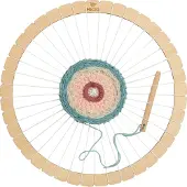 Micki Holz Webrahmen - kreatives Spielzeug rund 30cm für Kinder