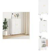 vidaXL Highboard Weiß 69,5x31x115 cm Holzwerkstoff