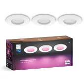Philips Hue Slim Recessed 90mm 3er weiß LED Lampe, Farbe:Weiß