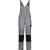 Dassy Wilson Zweifarbige Multinorm Latzhose mit Kniepolstertaschen - grafitgrau/schwarz - 54-5cm