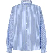 Pepe Jeans für Damen. PL304935 Bluse Pipery blau (M), Lässig, Baumwolle, Langarm