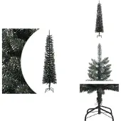 vidaXL Künstlicher Weihnachtsbaum mit Ständer Schlank Grün 240 cm PVC - Weihnachtsbäume