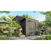 Globel Industries Gerätehaus "Skillion 84" anthrazit 4,03 m² inkl.Schleppdach